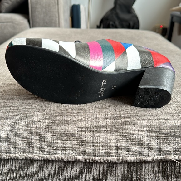 Handmade Colorful leather Lace-up Oxfords, size 39 - Picture 11 of 12